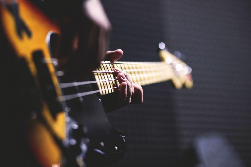playing Bass in concert